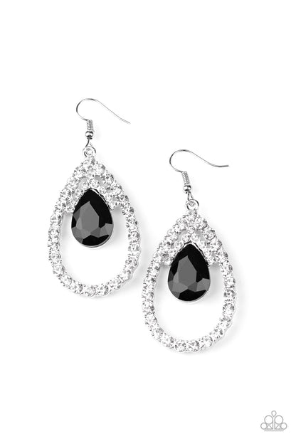 Trendsetting Twinkle - black - Paparazzi earrings