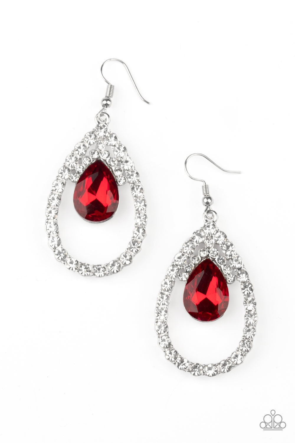 Trendsetting Twinkle - red - Paparazzi earrings