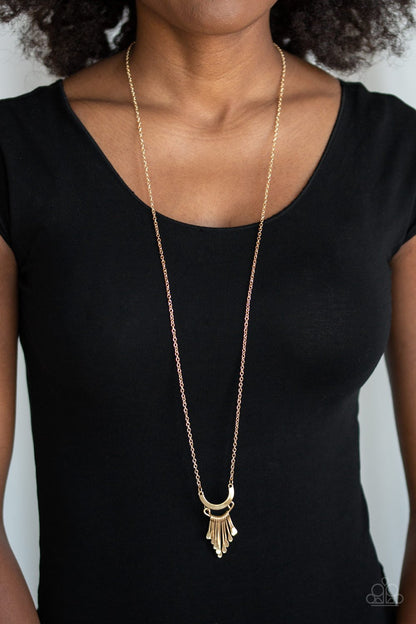 Trendsetting Trinket - gold - Paparazzi necklace