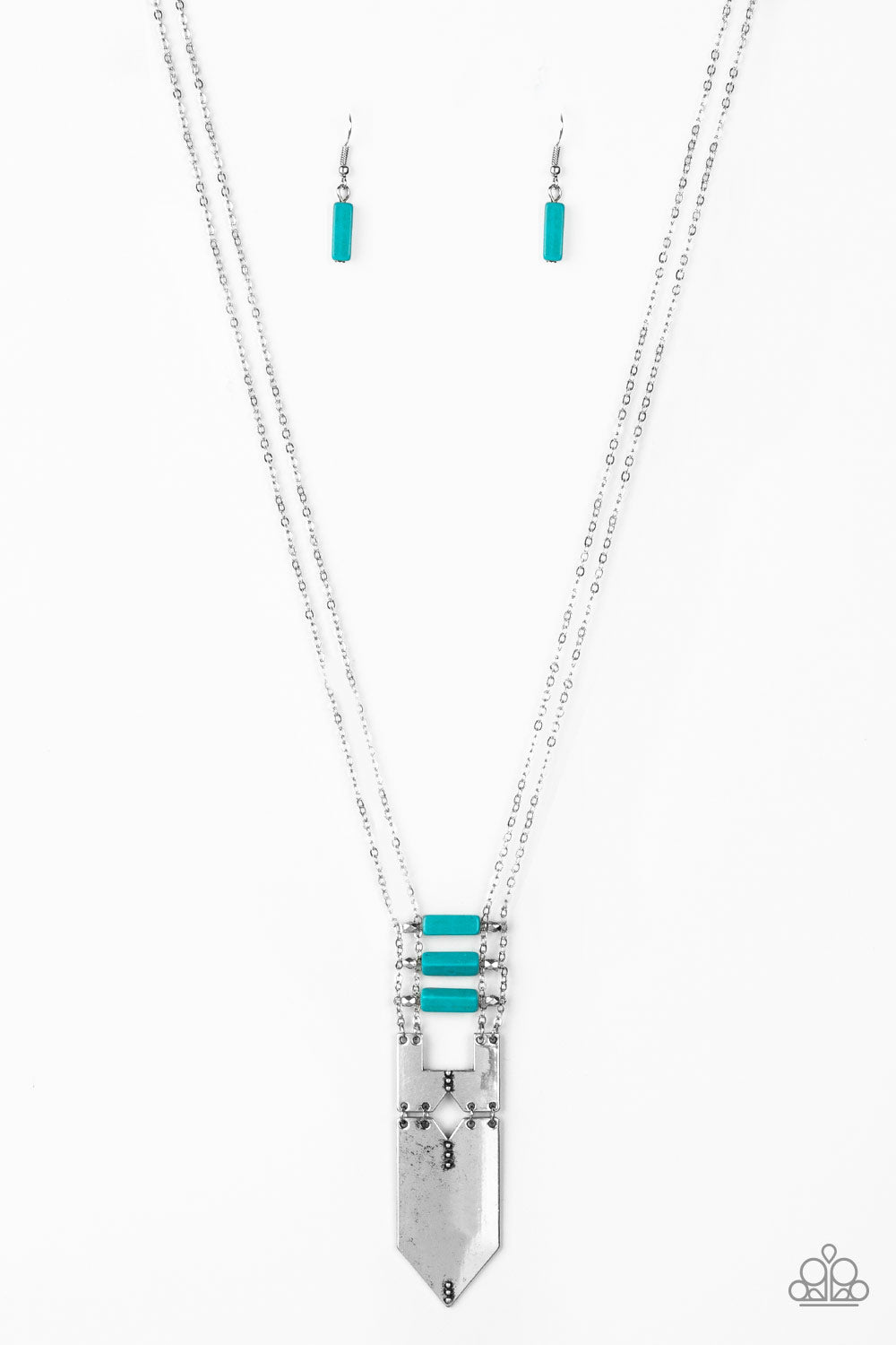 Triassic Era - blue - Paparazzi necklace