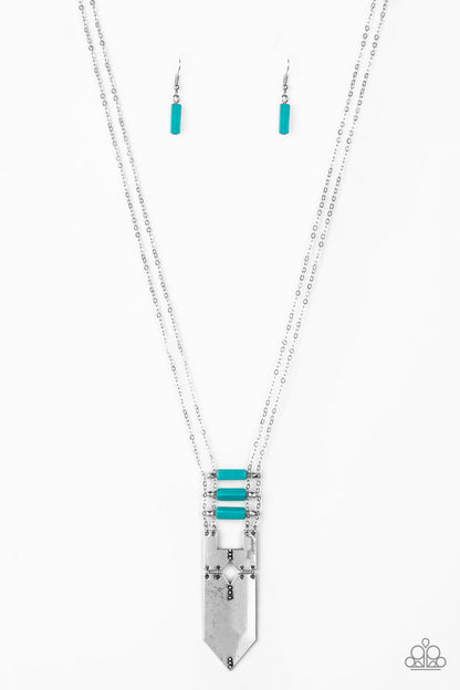 Triassic Era - blue - Paparazzi necklace