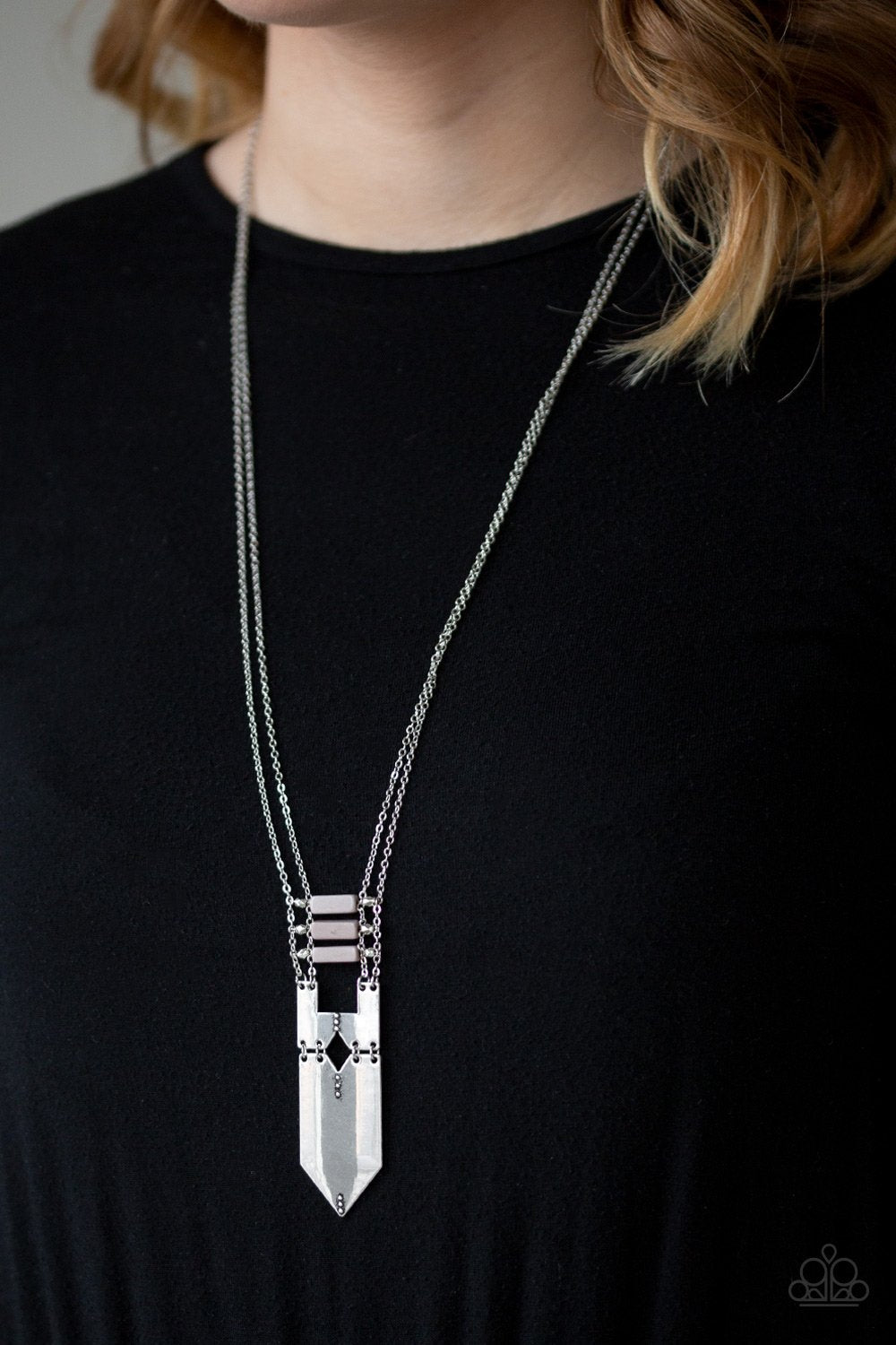 Triassic Era-silver-Paparazzi necklace