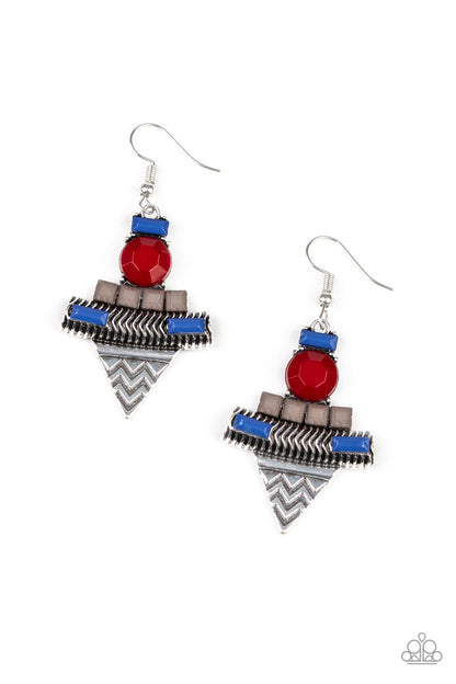 Tribal Terrain - multi - Paparazzi earrings