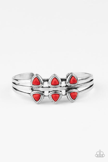 Tribal Triad - red - Paparazzi bracelet