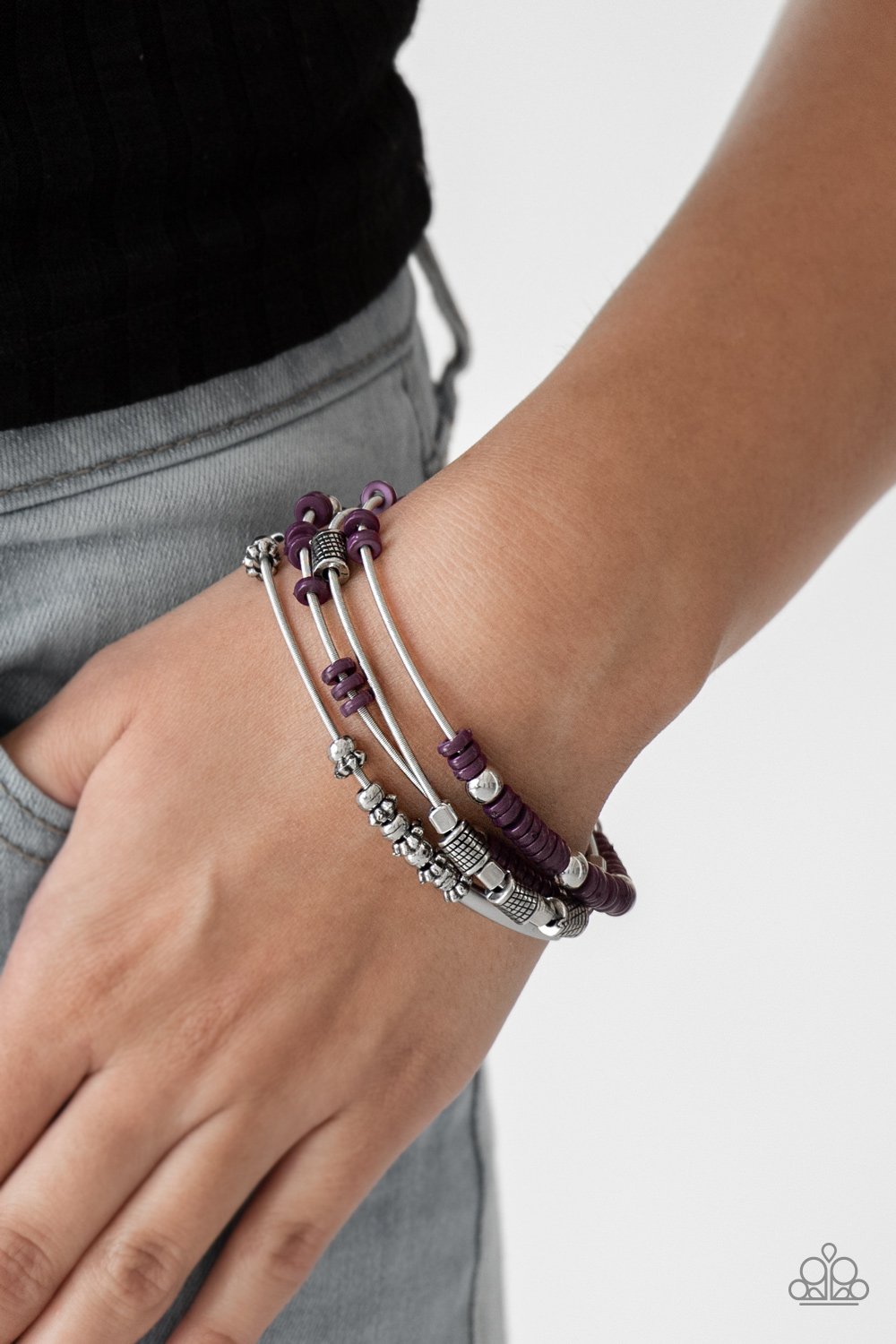 Tribal Spunk-purple-Paparazzi bracelet