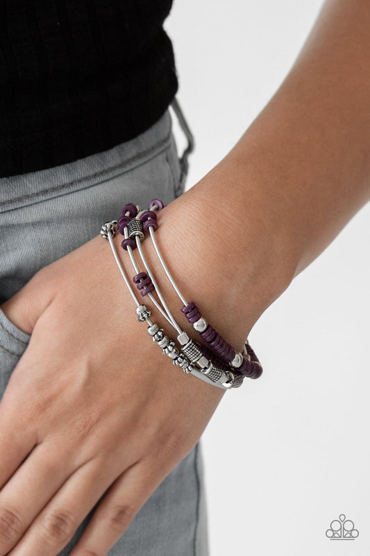 Tribal Spunk-purple-Paparazzi bracelet