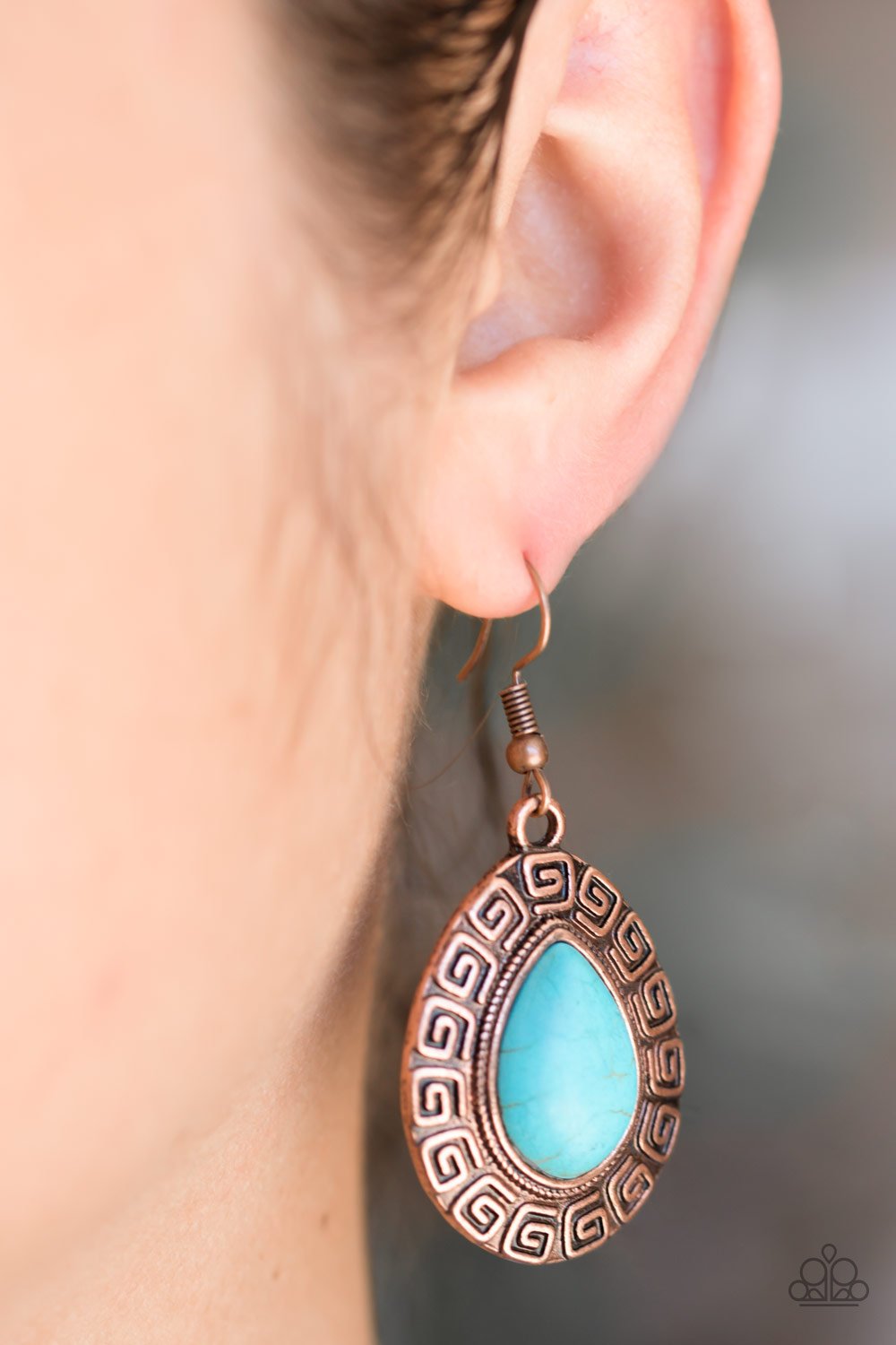 Tribal Tango - copper - Paparazzi earrings