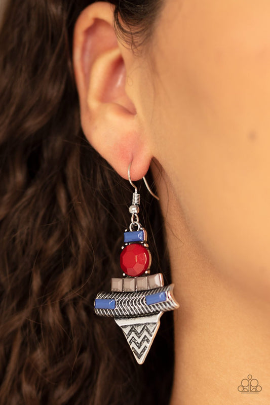 Tribal Terrain-multi-Paparazzi earrings