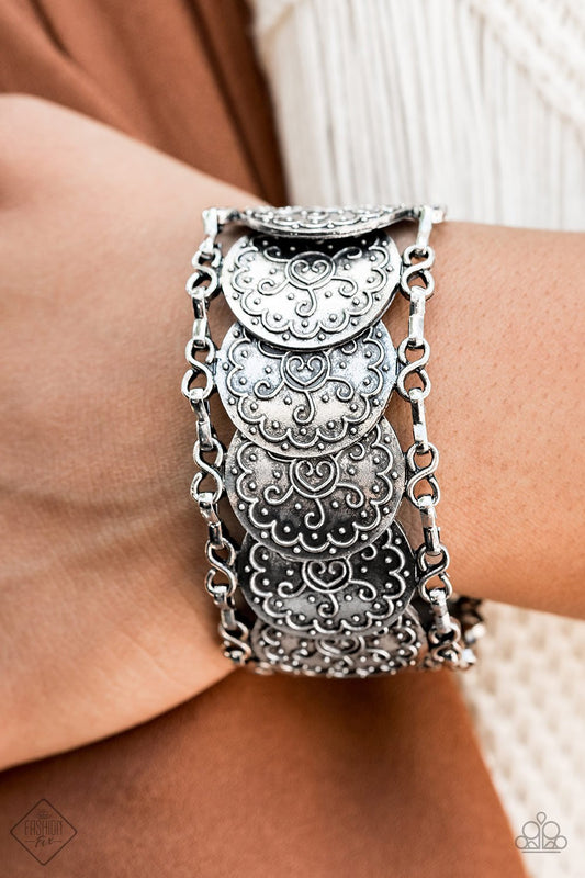 Tribal Treasure Trove-silver-Paparazzi bracelet