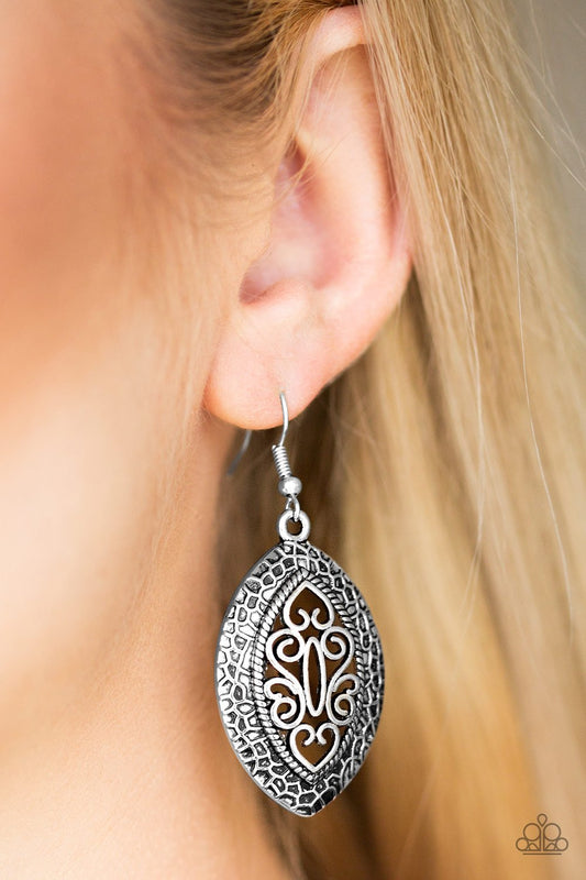 Tribal Tribute - silver - Paparazzi earrings