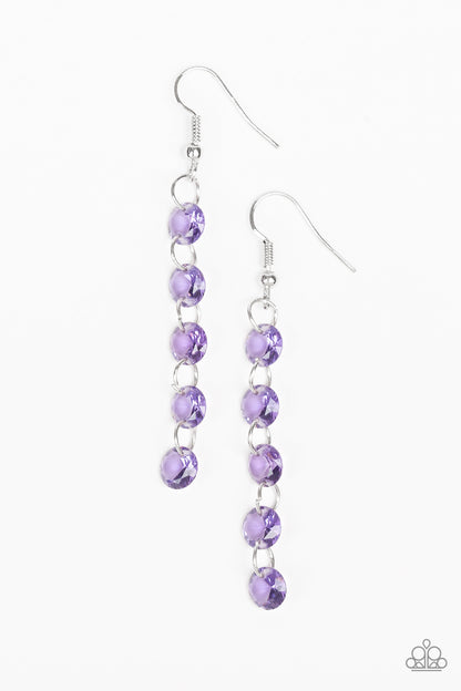 Trickle Down Effect - purple - Paparazzi earrings