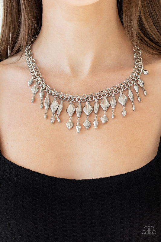 Trinket Trade - silver - Paparazzi necklace