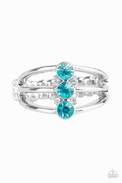 Triple Crown Winner - blue - Paparazzi ring