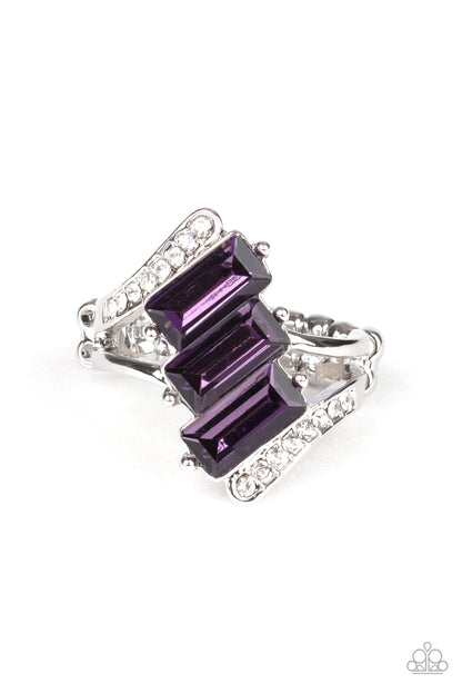 Triple Razzle - purple - Paparazzi ring
