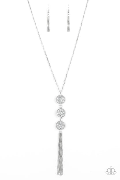 Triple Shimmer - white - Paparazzi necklace