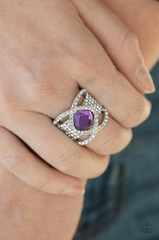 Triple Crown Twinkle-purple-Paparazzi ring