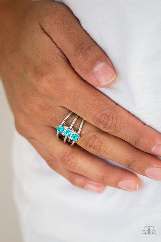 Triple Crown Winner-blue-Paparazzi ring