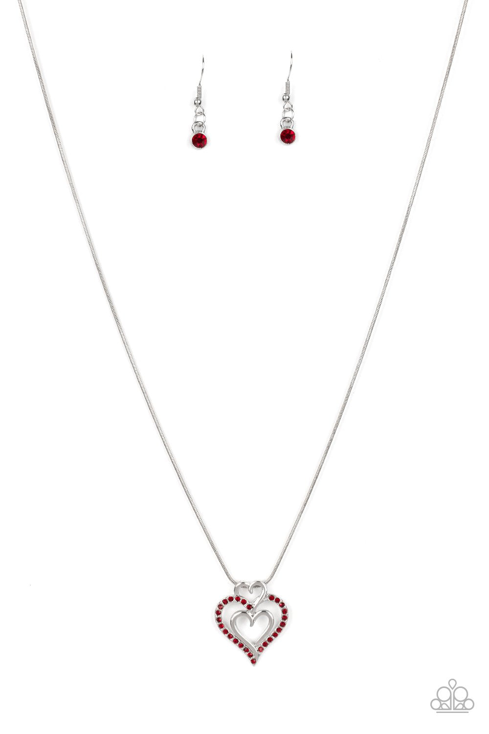 Triple the Beat-red-Paparazzi necklace