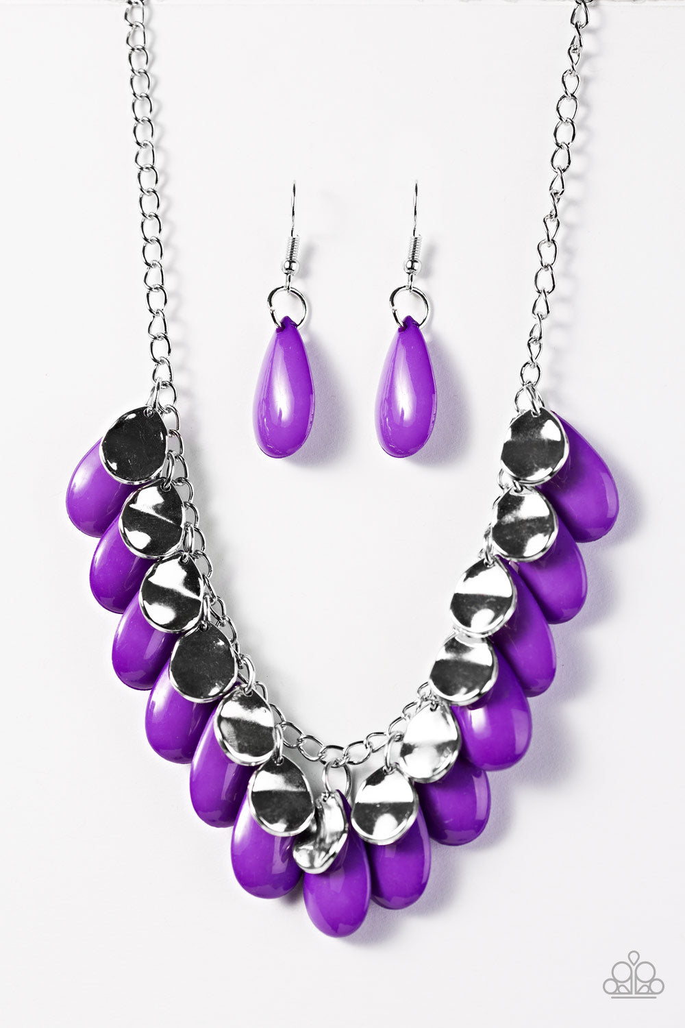 Tropical Storm - Purple - Paparazzi necklace