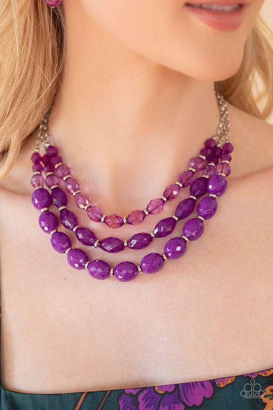 Tropical Hideaway - purple - Paparazzi necklace