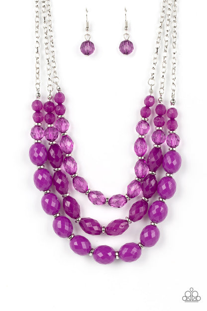 Tropical Hideaway - purple - Paparazzi necklace