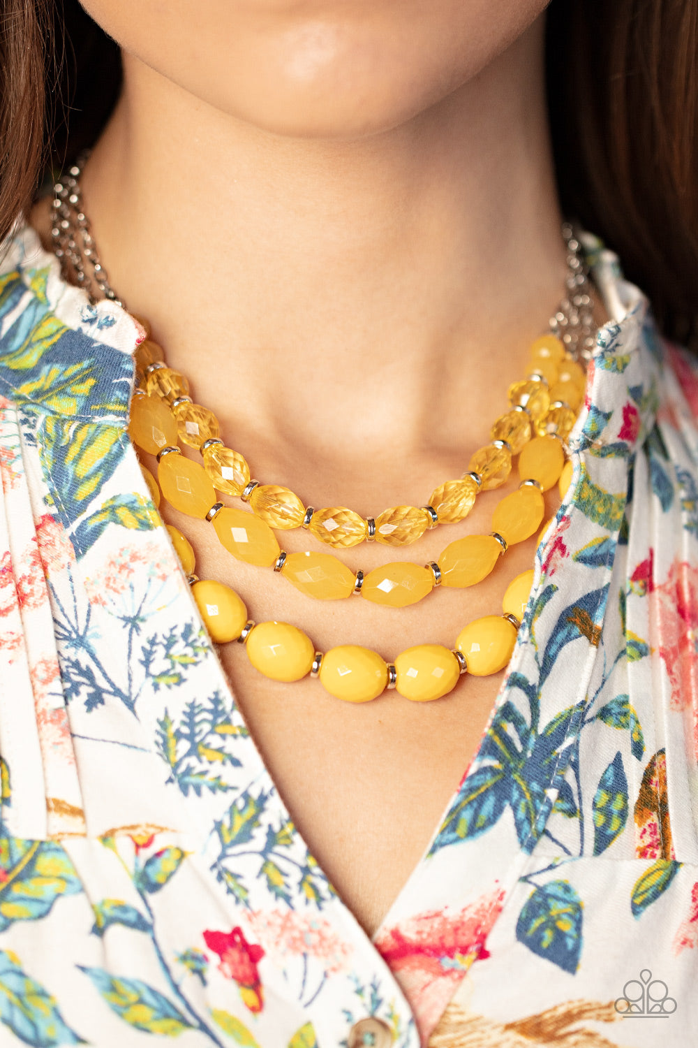 Tropical Hideaway - yellow - Paparazzi necklace