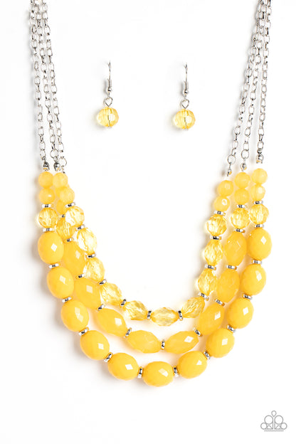 Tropical Hideaway - yellow - Paparazzi necklace