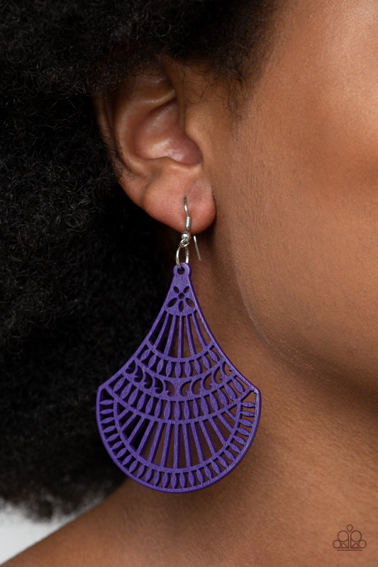 Tropical Tempest - purple - Paparazzi earrings