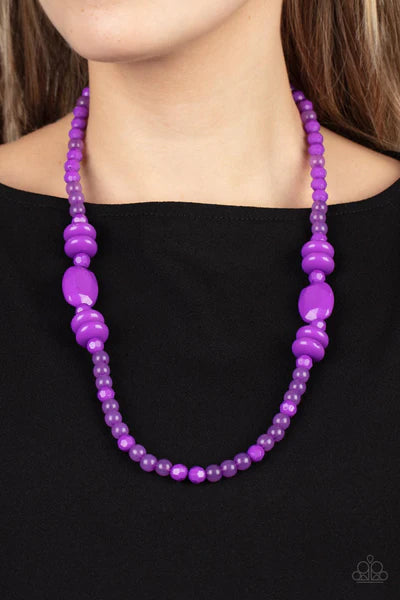 Tropical Tourist - purple - Paparazzi necklace
