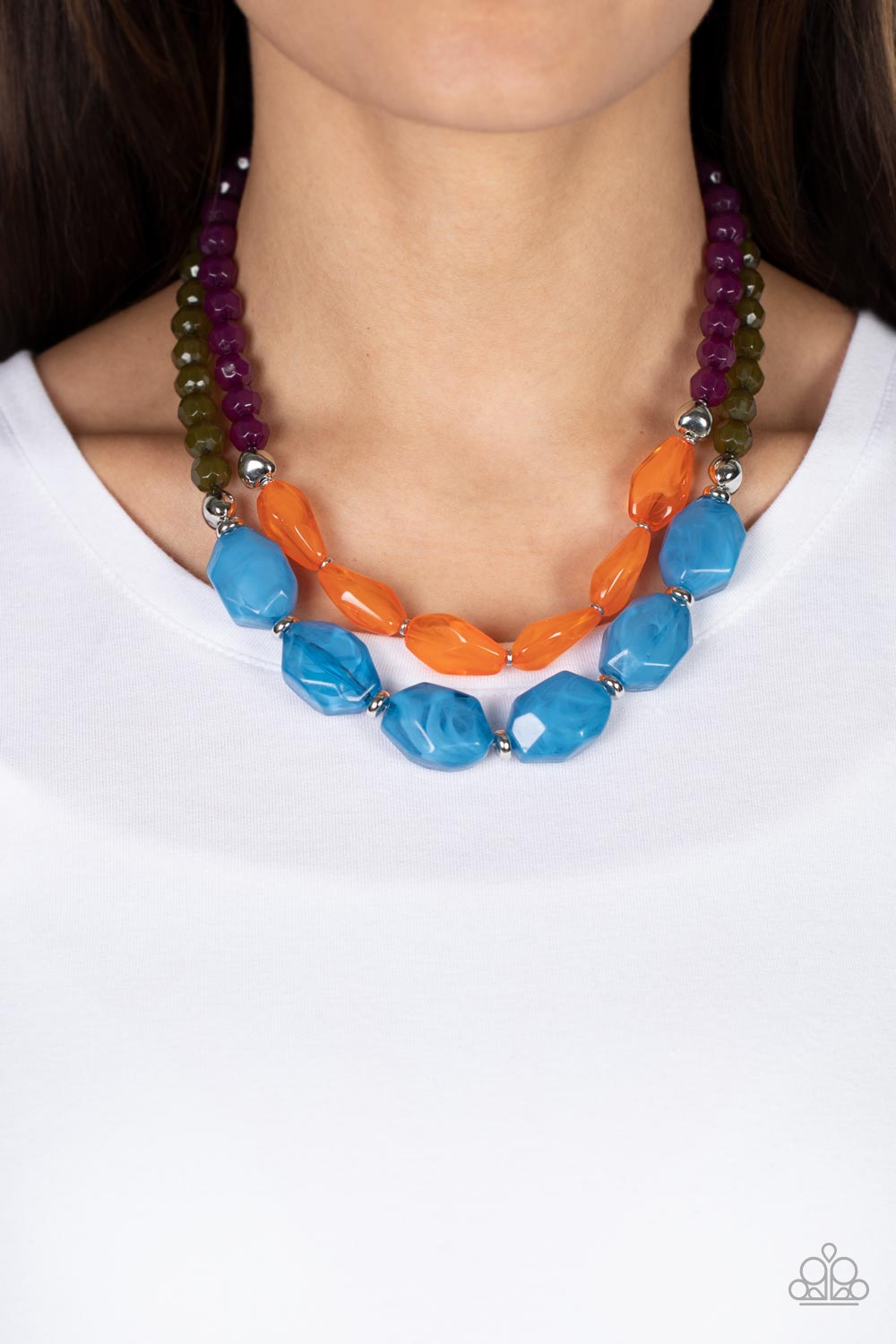 Tropical Trove - multi (blue) - Paparazzi necklace