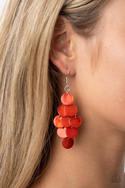 Tropical Tryst - orange - Paparazzi earrings