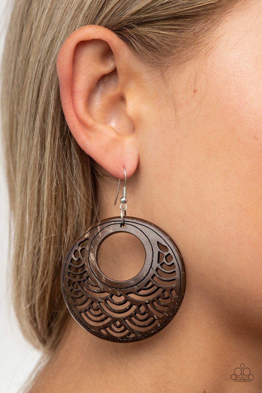 Tropical Canopy-brown-Paparazzi earrings