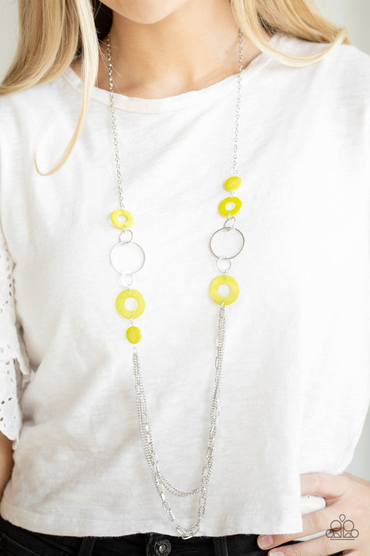 Tropical Sunsets-green-Paparazzi necklace