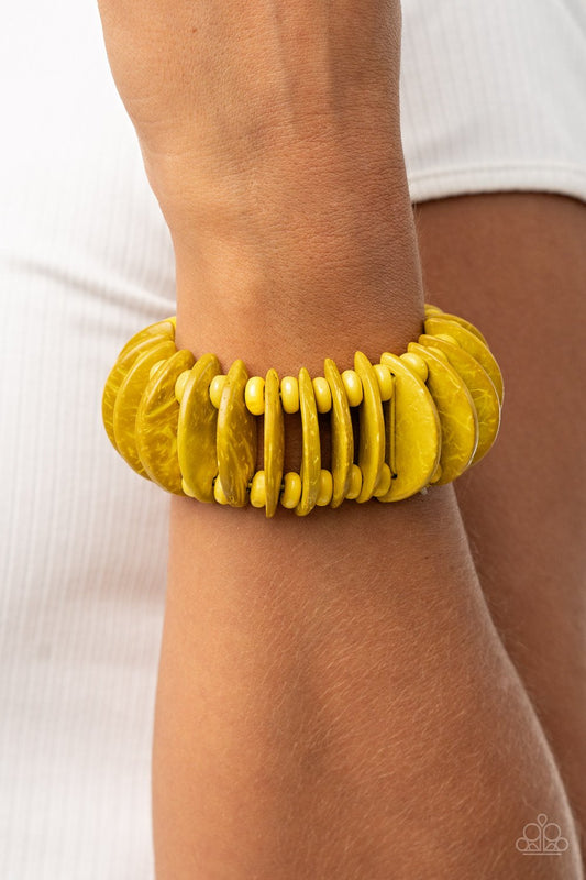 Tropical Tiki Bar-yellow-Paparazzi bracelet