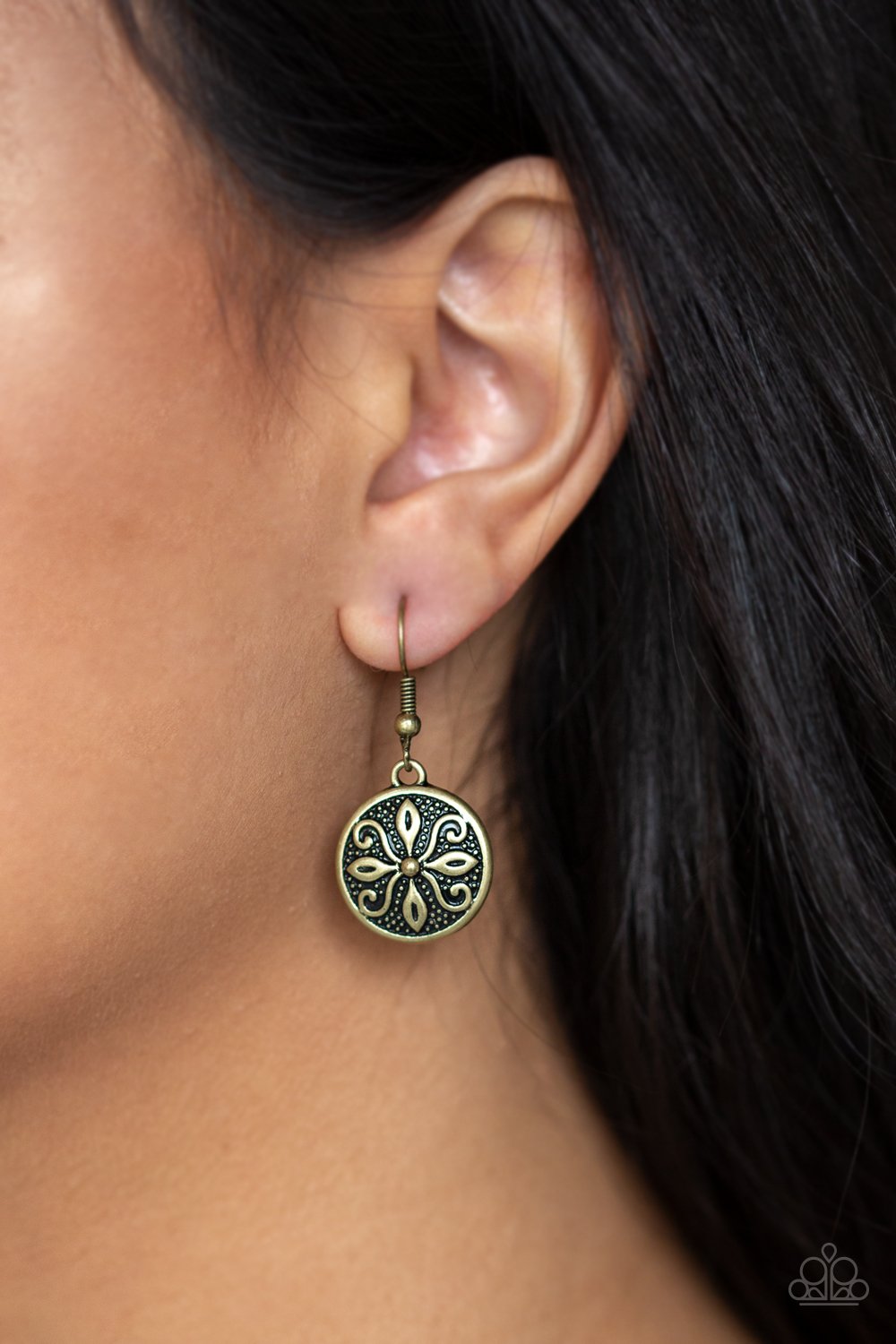 Tropical Trance-brass-Paparazzi earrings