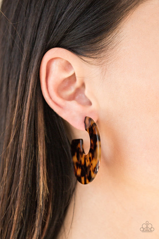 Tropically Torrid - brown - Paparazzi earrings