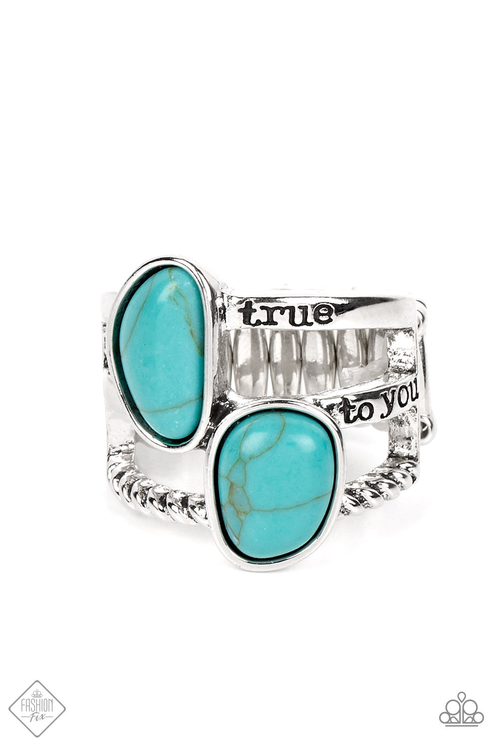 True to You - blue - Paparazzi ring