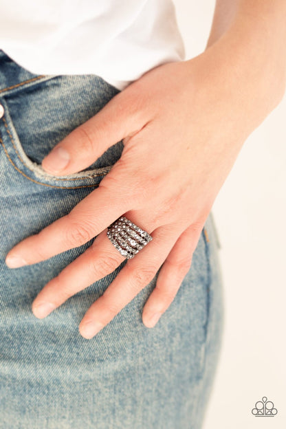 Truly Treasured-black-Paparazzi ring