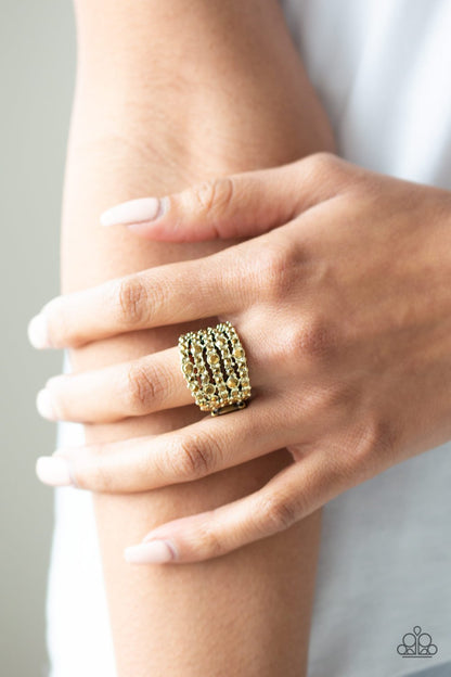 Truly Treasured-brass-Paparazzi ring