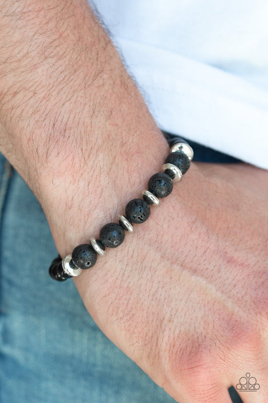 Truth-silver-Paparazzi mens bracelet