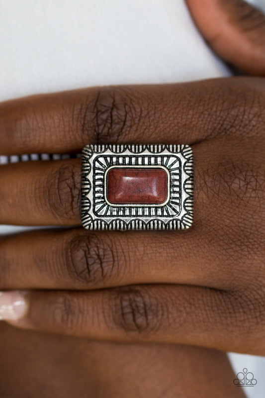 Tumbleweed Deserts - brown - Paparazzi ring