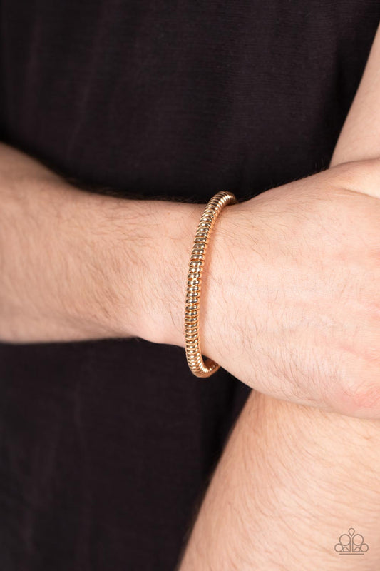Turbocharged - gold - Paparazzi MENS bracelet