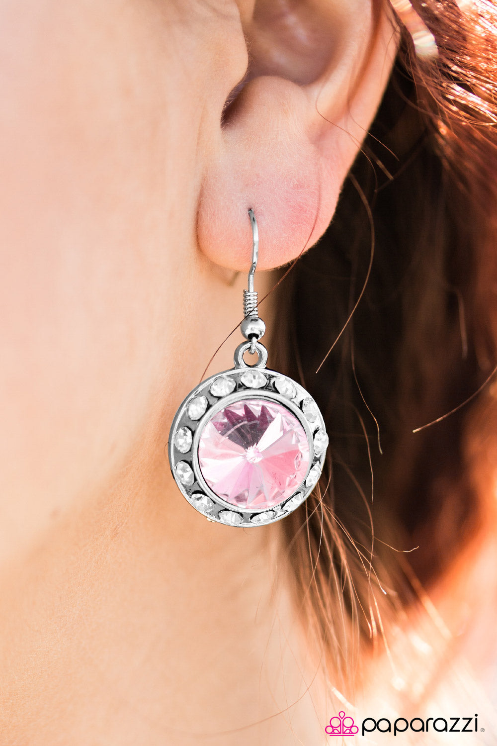 Turn on the Sparkle - Pink - Paparazzi earrings