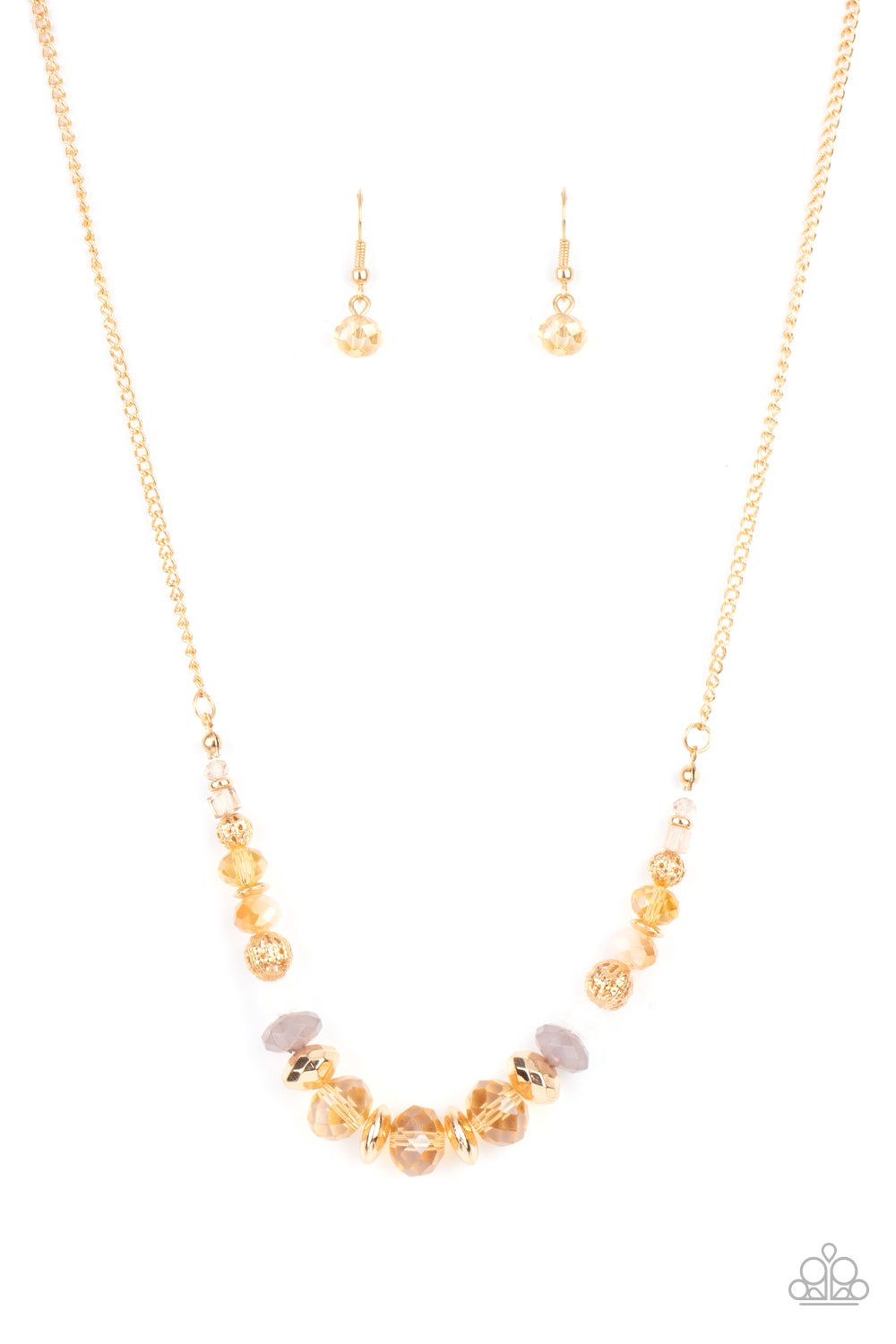 Turn Up The Tea Lights - gold - Paparazzi necklace