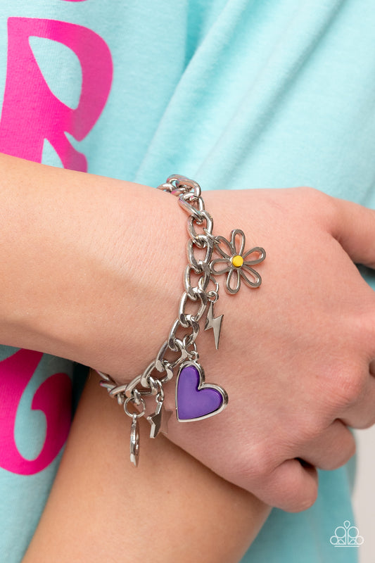 Turn Up the Charm - purple - Paparazzi bracelet