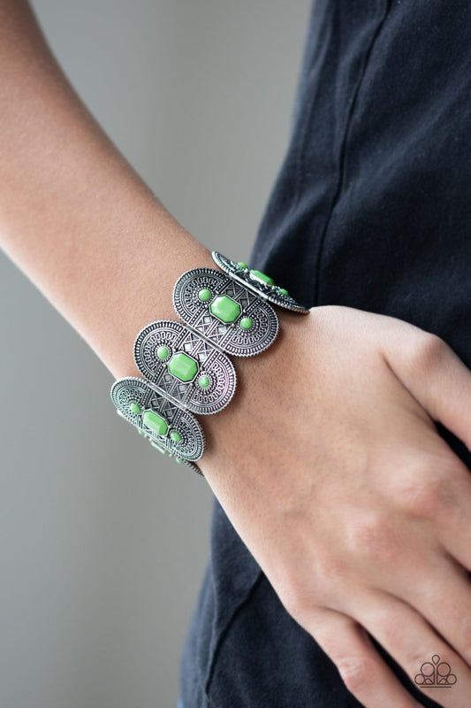 Turn Up the Tropical Heat-green-Paparazzi bracelet