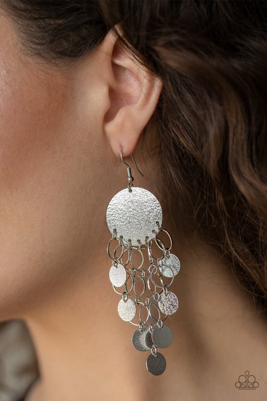 Turn on the BRIGHTS-silver-Paparazzi earrings