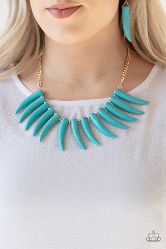 Tusk Tundra - blue - Paparazzi necklace