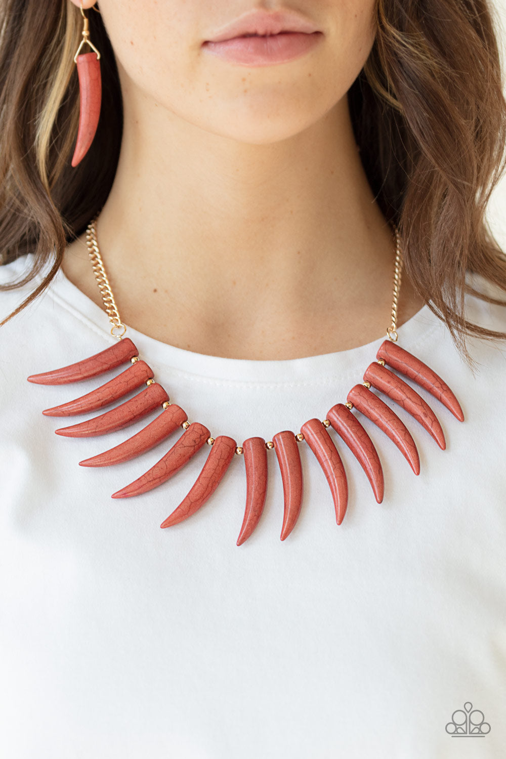 Tusk Tundra - brown - Paparazzi necklace