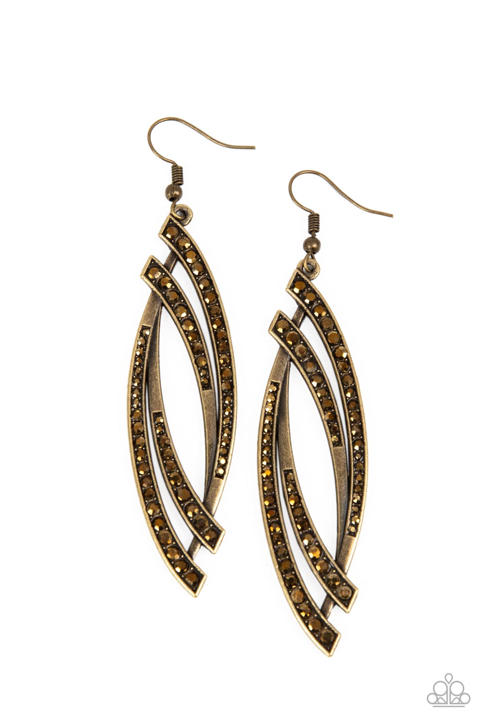 Twinkle for Two - brass - Paparazzi earrings